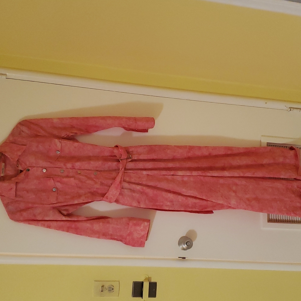 Pink jumpsuit.